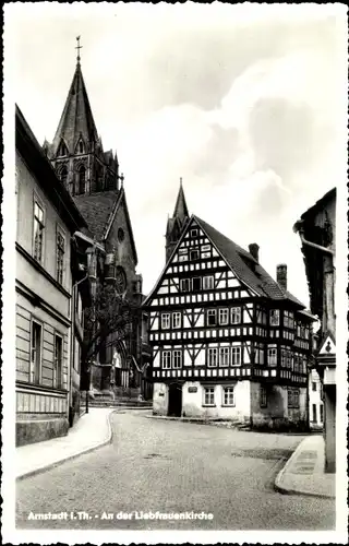 Ak Arnstadt in Thüringen, An der Liebfrauenkirche