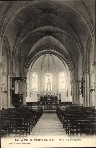 Ak Le Pin en Mauges Maine et Loire, Interieur de l'Eglise