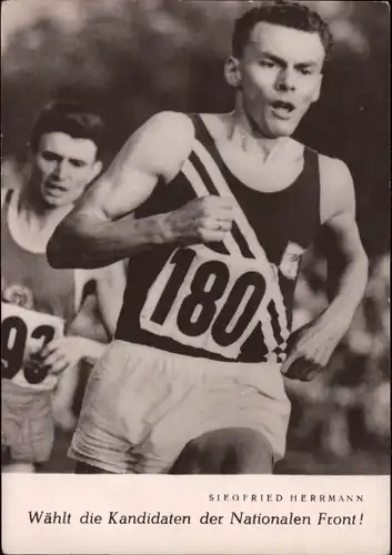 Ak Leichtathlet Siegfried Herrmann, Wählt die Kandidaten der Nationalen Front, DDR