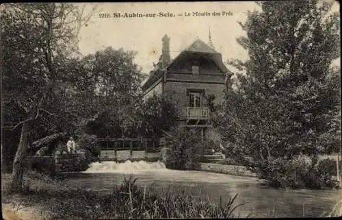 Ak Saint Aubin sur Scie Seine Maritime, Le Moulin des Pres