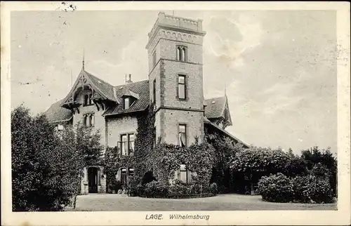Ak Lage Lippe, Blick auf die Wilhelmsburg mit Turm
