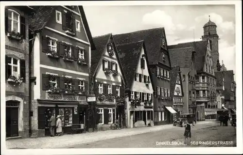 Ak Dinkelsbühl in Mittelfranken, Segringerstraße, Geschäfte