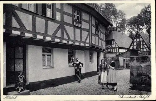 Ak Altdorf in Mittelfranken, Kleinstadt Idyll, Anwohner am Haus