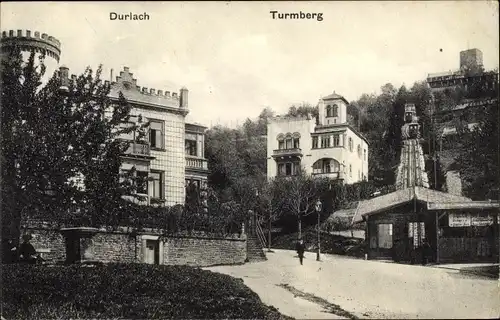 Ak Durlach Karlsruhe Baden Württemberg, Turmberg