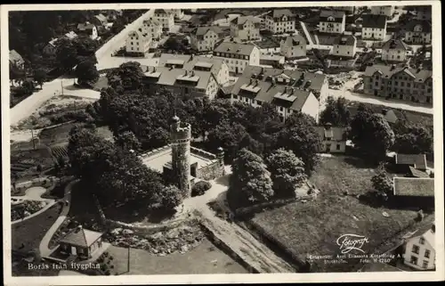 Ak Borås Schweden, Blick auf den Ort, Fliegeraufnahme