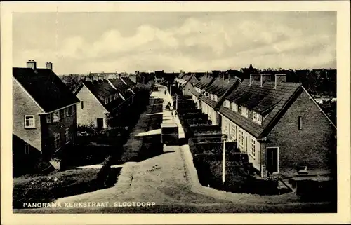 Ak Slootdorp Nordholland, Panorama Kerkstraat