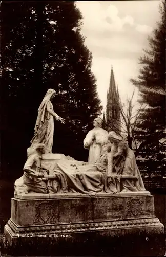 Ak Lourdes Hautes Pyrénées, Neues Denkmal