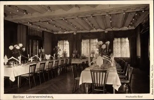 Ak Berlin Mitte, Lehrervereinshaus, Innenansicht, Alexanderstraße 41, Saeger's Gesellschaftssäle