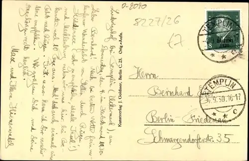 Ak Templin in der Uckermark, Posterholungsheim