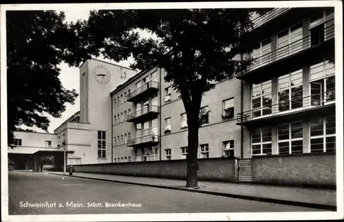 Ak Schweinfurt in Unterfranken Bayern, Städtisches Krankenhaus