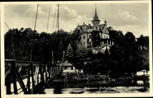 Ak Grimma in Sachsen, Gatterburg, Muldenbrücke