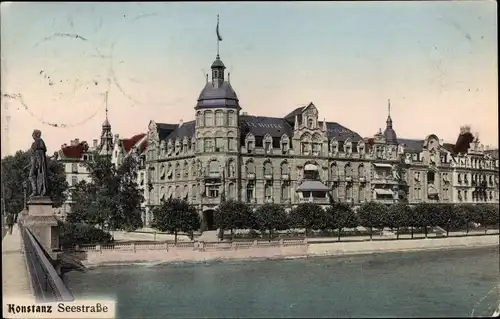 Ak Konstanz am Bodensee, Seestraße, Hotel