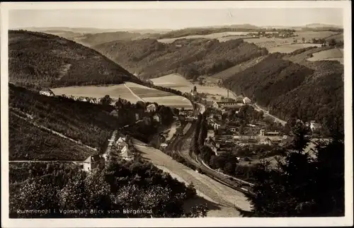 Ak Rummenohl Hagen in Westfalen, Blick vom Bergertal auf Ortschaft, Volmetal