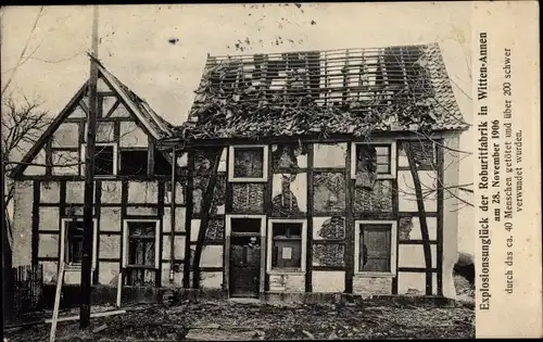 Ak Annen Witten an der Ruhr, Explosionsunglück der Roburitfabrik 1906