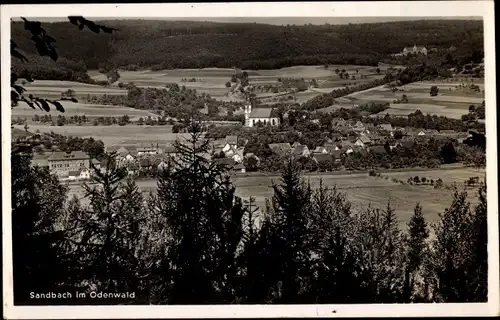 Ak Sandbach Breuberg im Odenwald Hessen, Ort mit Umgebung