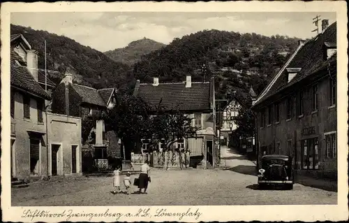 Ak Zwingenberg an der Bergstraße in Hessen, Löwenplatz