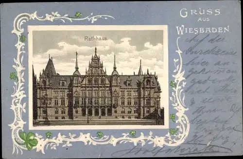 Passepartout Litho Wiesbaden in Hessen, Rathaus