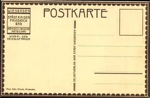 Ak Wiesbaden in Hessen, Städtisches Kaiser Friedrich Bad, Warm und Heißluftraum, Innenansicht