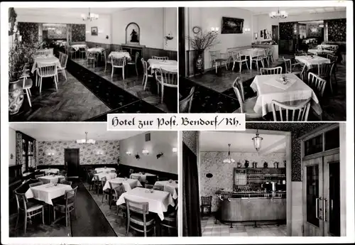 Ak Bendorf am Rhein, Hotel Zur Post, Hauptstraße 103, Innenansicht