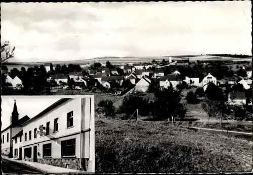 Ak Herl im Landkreis Trier Saarburg, Gasthaus, Blick auf den Ort