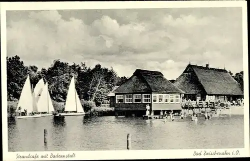 Ak Bad Zwischenahn in Oldenburg, Strandcafé mit Badeanstalt