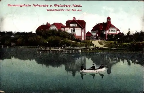 Ak Rheinsberg Mark, Genesungsheim Hohenelse, Boot