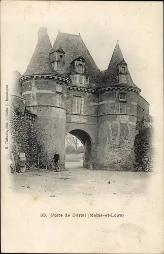 Ak Durtal Maine et Loire, Porte