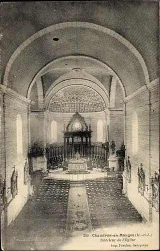 Ak Chaudron en Mauges Maine-et-Loire, Interieur de l'Eglise