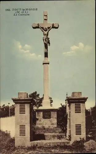 Ak Toutlemonde Maine et Loire, Le Calvaire