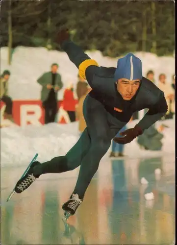 Ak Eisschnellläufer Erhard Keller, Olympiasieger 1966 in Grenoble