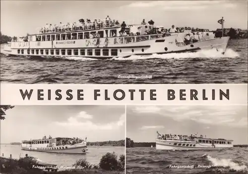 Ak Weiße Flotte Berlin, Fahrgastschiff Zukunft, Heinrich Zille, Luxusfahrgastschiff