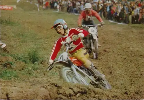 Ak Motocross, Motorradrennen, Zuschauer