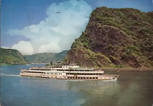 Ak Salondampfer MS Loreley auf dem Rhein