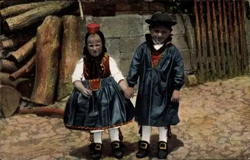 Ak Hessische Trachten, Schwälmer Kinder