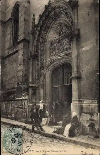 Ak Rouen Seine Maritime, L'Eglise Saint Patrice