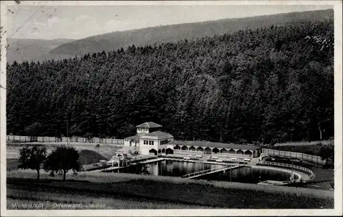 Ak Michelstadt im Odenwald, Stadion, Partie im Schwimmbad
