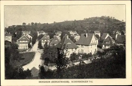 Ak Bensheim an der Bergstraße Hessen, Schönberger Tal, Teilansicht