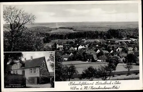 Ak Lützelbach im Odenwald Hessen, Gesamtansicht, Gasthaus Zum Rimdidim