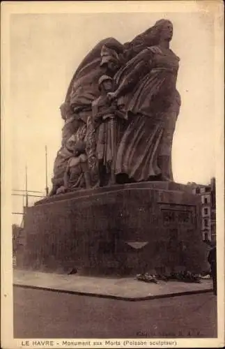 Ak Le Havre Seine Maritime, Monument aux Morts