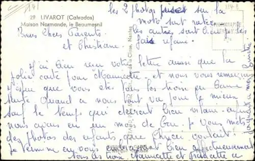 Ak Livarot Calvados, Maison Normande, le Beaumesnil