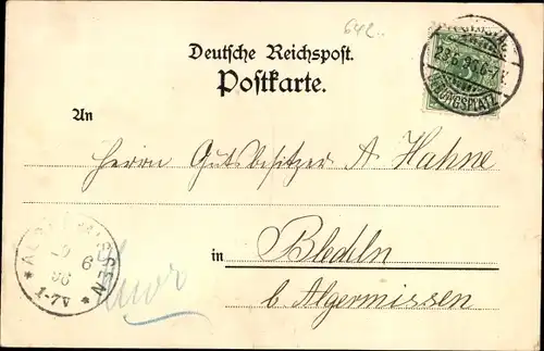 Litho Darmstadt in Hessen, Gruß vom Truppenübungsplatz, Sicherheitsstand, Post, Zelt