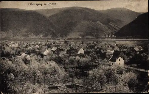 Ak Oberspay Spay am Rhein, Blick auf den Ort