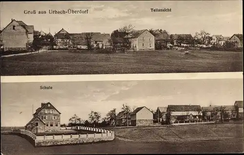 Ak Überdorf Urbach im Westerwald, Schule, Teilansicht