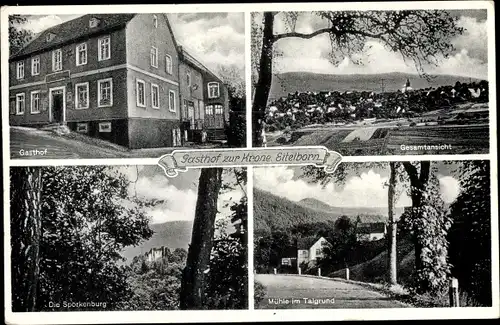 Ak Eitelborn im Westerwald, Gasthof zur Krone, Spokenburg, Mühle im Talgrund