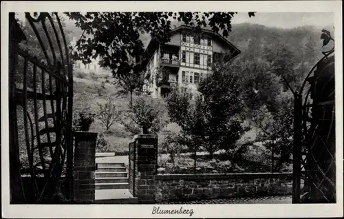 Ak Bad Ems an der Lahn, Diakonissenmutterhaus Friedenswarte, Haus Blumenberg, Tor