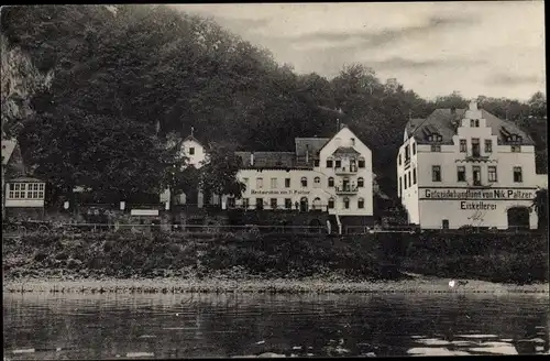 Ak Alf an der Mosel, Eiskellerei, Restaurant, Getreidehandlung