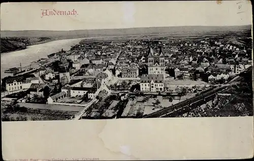 Ak Andernach am Rhein, Totalansicht der Ortschaft