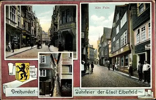 Ak Elberfeld Wuppertal Nordrhein Westfalen, 300 Jahrfeier, Alte Fuhr, Neue Fuhrstraße, Prolt's Gasse