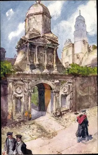 Studentika Künstler Ak Cambridge East England, Universität, Studenten