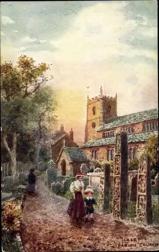 Künstler Ak Ilkley Yorkshire, Parish Church